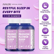 [Bundle of 2] AVALON Passion Flower Sleep Gummies 60s | With Gaba | Melatonin Free Supplement | GABA
