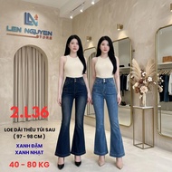 L36 [Up to Nguyen Store] Women's Flared Jeans (Beef) Length 97-98cm, Size 40kg-80kg