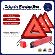 Car Triangle Safety Warning Sign Car Emergency Triangle Reflective Hazard Sign Kecemasan Tiga Segi