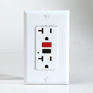 2-Gang GFCI Duplex Safety Outlet 20A 220V Universal Outlet With Ground