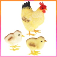 [Kloware2] Artificial Chicken Statue Farm Animals Figurines Garden Hen Ornament  Decor