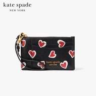 KATE SPADE NEW YORK MORGAN STENCIL HEARTS COIN CARD CASE WRISTLET KE351 กระเป๋าสตางค์