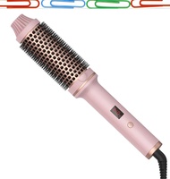 【Special Promotion】 1.5 Inch Hair Curling Brush Ceramic Thermal Brush Heated Brush Hair Electric Hea
