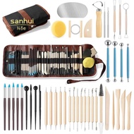 43PCS Pottery Tools Pottery Tools for Sculpting Polymer Clay Tools Kit for DIY Handcraft Modeling Cl