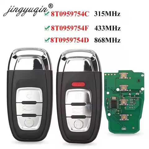 jingyuqin Smart Remote Key Semi Keyless 3/4BTN 315MHz/433MHZ/868MHZ 8T0 959 754C for For Audi Q5 A4L