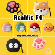 【imamura】For Realfit F4 Case Earphone Case Interesting Cartoon Soft Silicone Casing NO.1