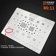 MI:11 AMAOE PLATE AMAOE/ MI:11 Stencil for Xiaomi CC9 8SE A3 Redmi Note8 CPU Reballing Stencil IC PM