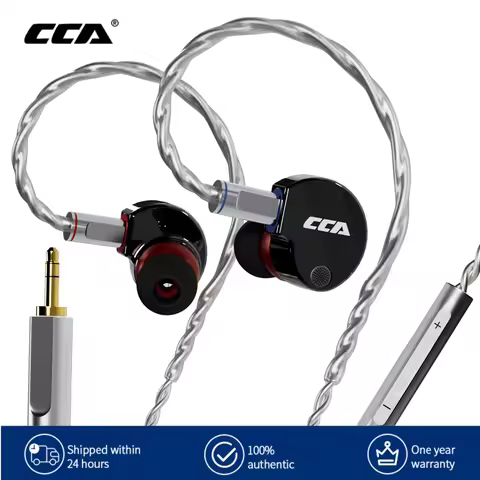 CCA Phoenix Metal Alloy Body 10mm Dual Magnetic Dynamic Coil HIFI Sound Quality In Ear Wired Esports