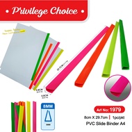 1979- 8mm PVC Slide Binder A4 / Slide Binder File /Slide Bar /  Sliding Bar / Slot Bar Paper Slide G