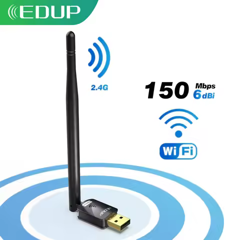 EDUP MS8551 Mini USB WiFi Adapter 150Mbps Wireless Network Receiver 6Dbi High Gain Antenna MT7601U C