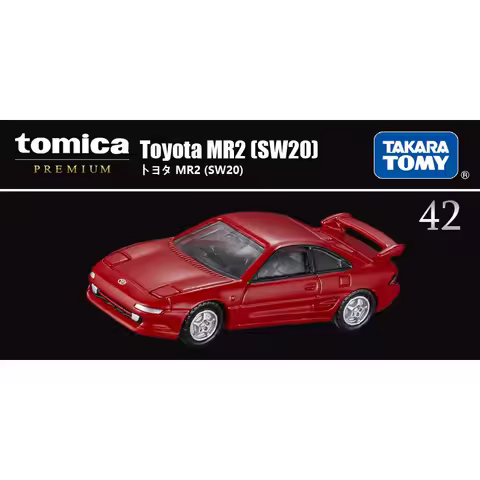 Original TAKARA TOMY Tomica Premium No.42 Toyota MR2 SW20 1/60 Diecast Alloy Model Car with Retracta