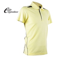 RIGHTWAY Outrefit Collared T-shirt - Vanilla Yellow / Black -QD25