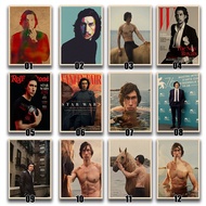 Adam Driver Painting Poster Retro Kraft Paper Dorm Room Wall Art Home Decor Poster