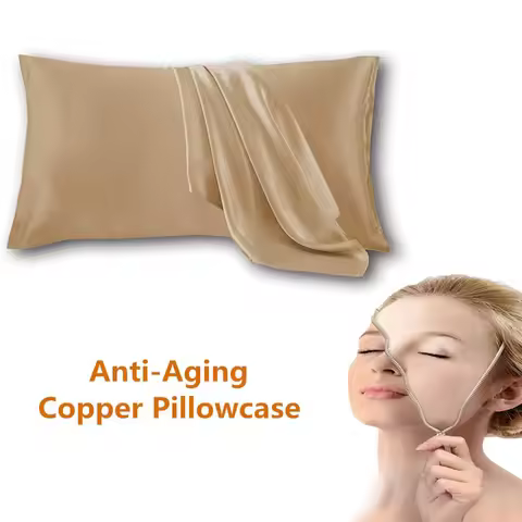 Copper Pillowcase for Better Sleeping 1/2 pcs Copper Pillowcase for Better Sleeping Anti-Aging Pillo