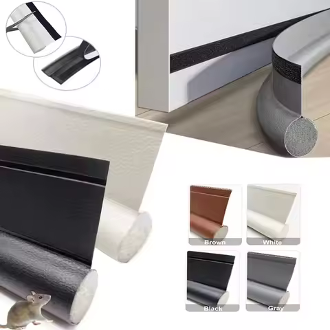 1pc Adjustable Door Bottom Seal Strip Weatherproof Draft Stopper, Thick Gaps Blocker for Insulation 