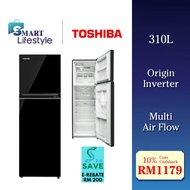 《Save 4.0》Toshiba 2 Doors Fridge 310L 5 Star Inverter Refrigerator GR-RT320WE-PMY (UK)