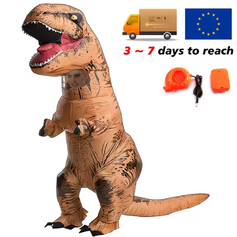 T-rex inflatable uit Tyrannosaurus Dinosaur Costume Child Kids Adult Role-playing Fancy Halloween Ma