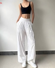 Lu Summer Thin Double-Layer Magic Pants Tennis Pants Tennis Loose Slimming Floor-Length Yoga Pants （