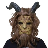 NEW Beauty and Beast Mask Realistic Latex Full Face Helmet Wild Beast King Prince Cosplay Mask Hallo