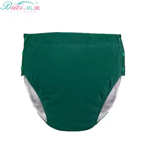 Cotton Adult Cloth Diapers Waterproof Old Man's Diaper Pants Reusable Diapers Trouser Pocket Washabl