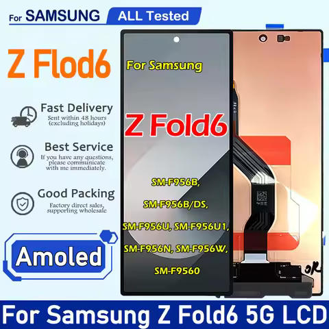 AMOLED Fold6 Display For Samsung Z Fold 6 5G LCD Display Touch Screen Digitizer Assembly Replacement