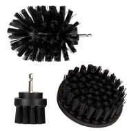 Black Power Hard Bristle Scrubber Drill Brush Attachment Kit for Bathroom Cleaning with Extender 2/3.5/4/5'' Polishing Disc
