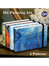1ชิ้น/2ชิ้น, 100 หน้า สมุดสเก็ตช์ ปก VO Gogh ผ้าพันแผล สมุดสเก็ตช์สีน้ำ 160 แกรม กระดาษ สเก็ตช์หนาพิ