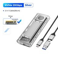 ORICO กล่อง SSD NVME ใส่ M.2 20Gbpsเคสพัดลมทำความเย็น NVMe USB 3.2 Gen 2X2 PCIE เครื่องมืออะแดปเตอร์