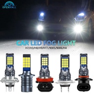 OPENMALL 1PC H1/H11/H4/9005/9006/H3/H7 Car LED Fog Light Bulbs 24SMD 20W Alloy Lights 12V-24V Replac