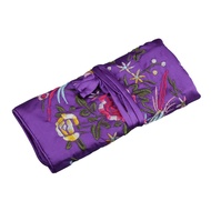 SOFEA Oriental Silk Jewellery Roll Wrap Jewelry Pouch Organizer Travel Storage Case
