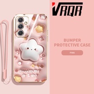 VRQR For SAMSUNG Galaxy A35 5G A55 5G A13 5G A04s A05s A14 4G A14 5G A24 4G A25 5G A34 5G A54 5G M14 5G M52 5G 6DEdge Plating 3D Cute Animal and Plant Patterns Phone Case New Protection design (Free Lanyard)