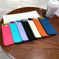 casing macaron silicone cases with flannel compatible for iphone 7 8 6 6S Plus, for casing iphone 7/8 plus casing cover