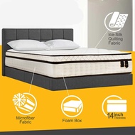 [ FREE 1 X RM99 KING KOIL PILLOW ] ⚡️ PROMOTION ⚡️ Satori Series Leather Divan Box Bedframe Only / Bed Base / Katil - King /Queen /Super Single /Single (Mattress / Tilam Not Included)