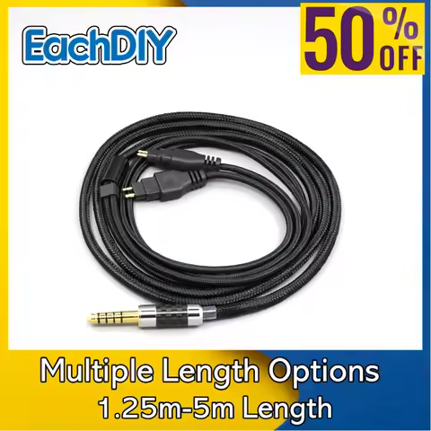 Super Soft Headphone Nylon OFC Cable For Sennheiser HD580 HD600 HD650 HDxxx HD660S HD58x HD6xx Earph