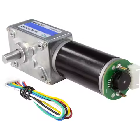5840-31zy DC 12V 24V HIgh Torque All Metal Worm Gear Motor With Encoder