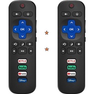 [Pack of 2] Replacement Remote Control for All Roku TV, Compatible with TCL Roku, Hisense Roku, Onn 