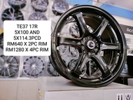 New Sport Rim 17 inch TE37 5x100 and 5x114.3 Wish Altis Civic k3 k5 Aruz Estima