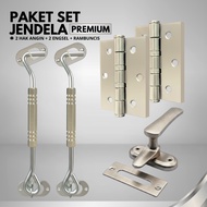Genzo Window Set Package Wind Right Thick Hinge Jumbo Latch Anti-Rust Anti-Scratch