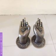 termurah knop pintu/ handle pintu kuningan motif tangan ukir juwana