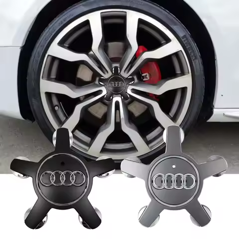 4Pcs 59mm 135mm Car Styling Wheel Center Cap Hub Covers Badge For Audi Sline A1 A3 A4 A5 A6 A7 A8 B8