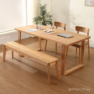 Mo 7 Days All Solid Wood Oak Made L Dining Table Fixable Log Table Chair Bion Simple Dining Table Ho