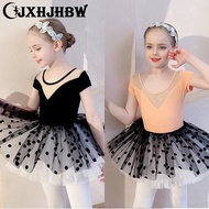 Ballet Dress Kids Gymnastics Dance Leotard Dot Tutu Skirts Black Pink Leotard Dancewear Professional Ballerina Costume