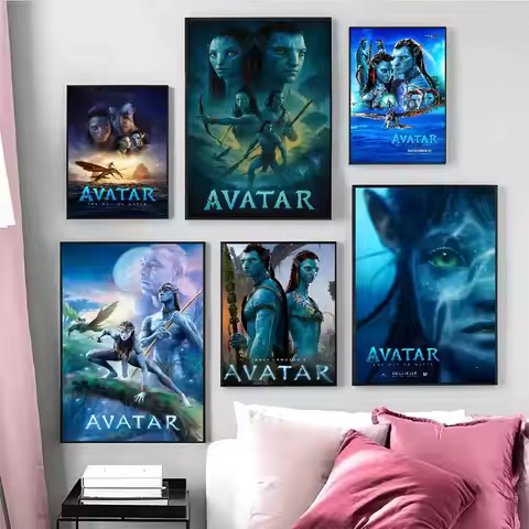 A-Avatar 2 Movie Whitepaper Poster Waterproof Paper Sticker Coffee House Bar Posters Wall Stickers
