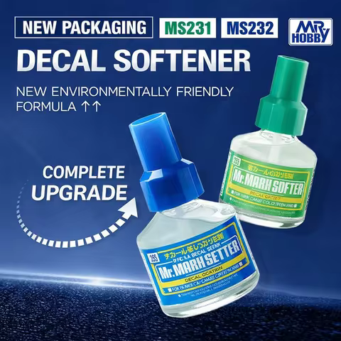 Mr.Hobby MS-231/ MS232 Professional Mark Decal Softener Setter with Glue for Model Hobby Kits Decal 