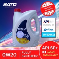 Sato Fully Synthetic SAE 0W-20 SP / CF 4L Minyak Hitam Enjin Kereta Proton Toyota Honda Perodua