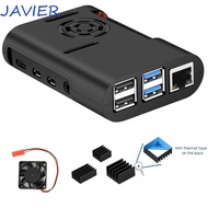 JAVIER Case ASB Useful Cooler for Raspberry Pi 4 Model B, Pi 4B, Pi 4 Black Shell