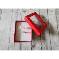 Transparent jewelry ring earring box