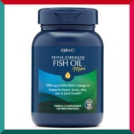 GNC - 3倍超級魚油 120粒迷你膠囊裝 心腦血管關節健康 平行進口 (參考效期:04/2026*)