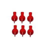 {Moon Musical} FLEOR 6pcs Plastic Red Big Chicken Head Knobs Guitar Bass Amplifier Effect Pedal Knobs Guitar Parts Replacement