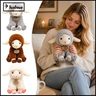 LUOLVUO Sheep Plush Pillow, Long Ear 11/17/23cm Size Stuffed Sheep Pillow, Lovely Fluffy Sitting Pos